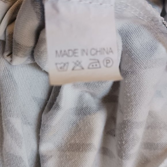 Womens Black and White 2 piece Pajama Lounging Set - Picture 7 of 8